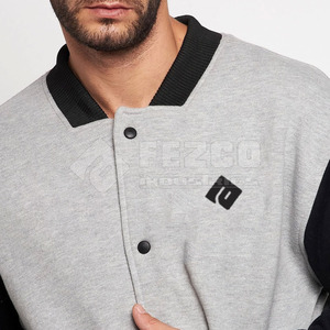 <b>Warm</b> Hooded Letterman <b>Jacket</b> for Men with Stand Collar and Front Logo <b>Waterproof</b> & Breathable Winter <b>Jacket</b> Stylish Design - Product Image 6