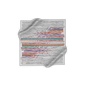 Pañuelo Cuadrado de Crepé Satinado con Diseño Geométrico Pierre Cardin 90x90 - Product Image 1