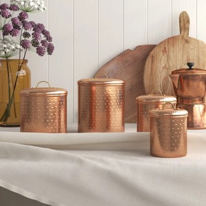 ชุดกระป๋องโลหะสำหรับบ้านไร่พร้อมฝาไม้แบบเรียบง่ายสำหรับการจัดเก็บในห้องครัวแบบสุญญากาศและการจัดระเบียบบนเคาน์เตอร์แบบวินเทจที่มีเสน่ห์ - Product Image 5