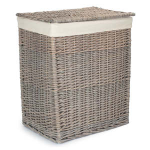Slim <b>Grey</b> Wash Rattan Laundry <b>Basket</b> Fabric Cotton Plastic Metal Square <b>Storage</b> <b>Baskets</b> <b>for</b> Closet Outdoor Wedding Tool <b>Storage</b> - Product Image 4