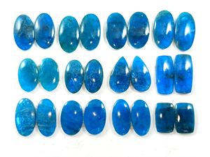 Apatita Azul Natural, Par de Gemas Sueltas de Formas Mixtas, Venta al por Mayor para la Fabricación de Joyas - Product Image 2