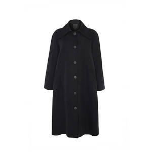 Manteau court en cuir véritable avec tissu imperméable en laine et doublure en cachemire - Product Image 1