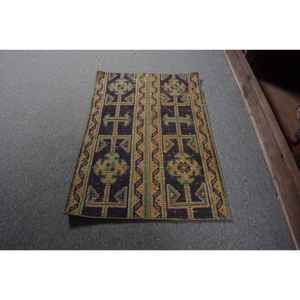 Alfombra de área de lana turca Vintage, 150cm X 220cm, diseño de retazos marrón Beige, respaldo de látex rectangular grande para pasillo, habitación, cabecera - Product Image 2