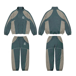 Survêtements coupe-vent élégants pour l'entraînement des hommes Fermeture élastique pour l'extérieur Deux pièces Dessin Ensembles en nylon pour hommes - Product Image 5