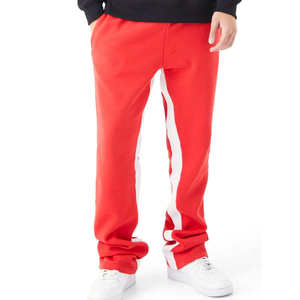 2025 personnalisé hommes luxe coton Flare Joggers léger évasé pantalons de survêtement mi droit décontracté coupe ample Offre Spéciale Streetwear - Product Image 4