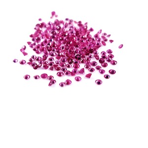 Natural Burma Untreated Ruby 1.5mm & 2mm Diamond Cut <b>Rounds</b> Loose Gemstone in Oval & <b>Cushion</b> Shape Certified by IGI 8mm Height - Product Image 5