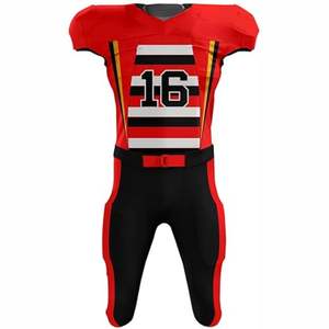 ชุดยูนิฟอร์มอเมริกันฟุตบอลแขนสั้นแบบระบายอากาศคุณภาพสูงสั่งทำพิเศษ ชุดเสื้อเจอร์ซีย์และกางเกงโพลีเอสเตอร์ - Product Image 5