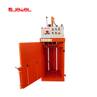 Kleine Vertikale Halbautomatische Hydraulische Ballenpresse Holzkiste 4-7 Ballen/Std Kapazität für Haushaltsabfälle Lebensmittel Plastiktüten