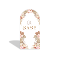 Lot de 3 supports de toile de fond Chiara Arch avec housse en tissu tendu imprimée sur mesure pour photomaton, idéal pour les décorations de baby shower et de mariages