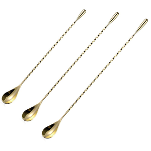 Brass Bar Spoon Matt Polished Handmade <b>Cocktail</b> <b>Stirrer</b> Spoon New Design Wholesale Bar Tools at Best Price - Product Image 4