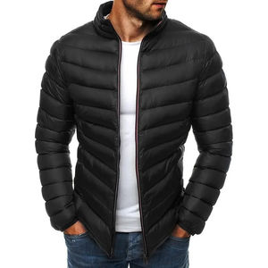 Vestes matelassées à capuche pour hommes personnalisées OEM 2024, style streetwear, légères et chaudes, rembourrage en coton, tissu 300g, personnalisable - Product Image 4