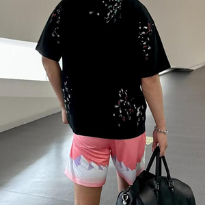 กางเกงขาสั้นตาข่าย2ชั้นสำหรับผู้ชายกางเกงบาสเก็ตบอลตาข่าย250หนา6นิ้วแห้งเร็ว2025 - Product Image 6