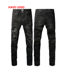 Bajo MOQ Precio al por mayor Mujeres Ripped Distressed Straight-leg Denim Streetwear Patrón sólido Oversize Baggy Cargo Jeans - Product Image 2