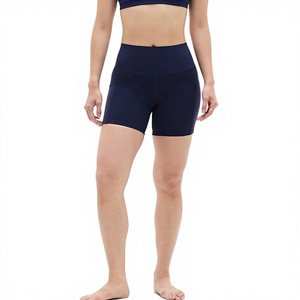 Shorts de Compresión de Cintura Media para Mujer, con Bolsillo y Control de Abdomen, que Absorben la Humedad - Product Image 1