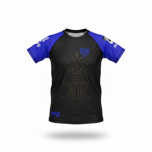 Camisetas de compresión Rash Guard para hombre OEM de calidad superior 240g Spandex/tela de poliéster para gimnasio Fitness BJJ Rash Guard - Product Image 1