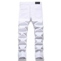 Pantalon homme personnalisé coupe slim droite, noir, élastique, vintage, blanc uni, coupe haute, coupe-vent, séchage rapide, respirant, écologique, 100% coton