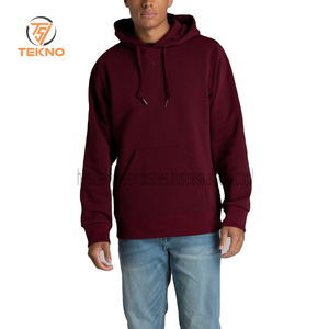 Usine directe en gros 300gsm 80% coton solide coupe régulière classique vierge pull à capuche Logo personnalisé broderie thermique hommes - Product Image 2