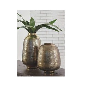 Vase à fleurs en métal fini classique de style luxueux de conception artisanale écologique Vases à fleurs de salon de décoration de table - Product Image 4