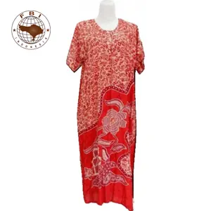 למעלה איכות יצוא נשים ג 'מבו שמלה גבוהה אוריינטציה סיטונאי שמלה מזדמן הדפס פרחוני Daster שמלת יצוא מאינדונזיה