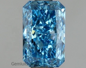 Diamante Cultivado en Laboratorio con Corte Radiante de 9 Quilates, Color Azul Intenso, Certificado por IGI, Claridad VS, Diamante Suelto - Product Image 1