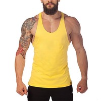 Singlet Gym OEM Grosir untuk Pria, Tank Top Rajut Bernapas, Pakaian Olahraga Stringer, Binaraga Fitness, Custom Poliester/Katun