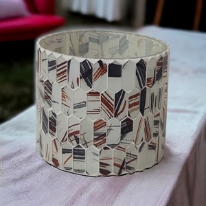 Mosaicos de vidrio hexagonales decorativos para el hogar y el jardín de alta calidad blanco negro marrón vela vasos de vidrio tarros para decoración navideña del hogar - Product Image 2