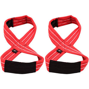 2025 Logotipo personalizado Figura 8 Correas de elevación Figura de algodón resistente 8 Correas para levantamiento de peso Correas de muñeca Gimnasio Entrenamiento Muñequera - Product Image 2
