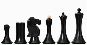 Juego de Ajedrez de Diseño Soviético Moderno de Lujo, Rey de 3.7 Pulgadas en Madera de Boj Ebonizada y Natural al Mejor Precio - Product Image 5