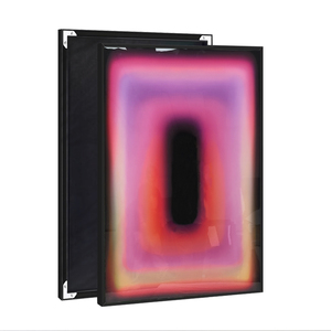 Intérieurs de luxe cristal chromatique porcelaine UV toile impression mur Art vertical suspendu lueur néon brillant mur Art peinture affiche - Product Image 1