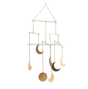 <b>Light</b> Yellow Metal Boho Style Handmade Cartoon Animal Design Hanging <b>Wall</b> Decor for Living Room 2-Piece Oversized Contemporary - Product Image 3
