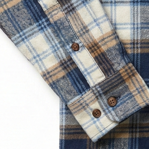 Heavyweight Lumberjack Flannel Shirt 100% Cotton Brushed Plaid Check Button Long <b>Sleeve</b> Warm Winter Formal Unisex Plus Size - Product Image 5