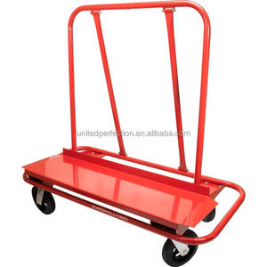 Chariot de transport pliable à 4 roues pour cloisons sèches, outil de transport de panneaux, chariot de manutention en acier, chariot à roulettes pour verre, chariot de levage pliable - Product Image 1