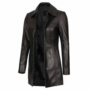 Respirant Dames Vintage Chaud En Cuir Manteaux En Gros Streetwear En Cuir Véritable Manteaux Pour Les Femmes - Product Image 5