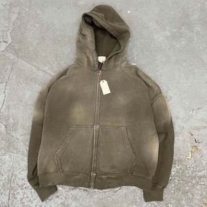Sudaderas con capucha lavadas con ácido de algodón de rizo francés de 100% algodón al por mayor, sudaderas con capucha Vintage básicas transpirables para hombres - Product Image 4