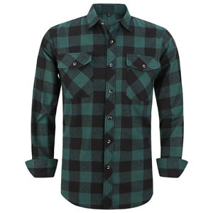 Ropa Casual Exterior a Cuadros de Manga Larga en Colores Claros, Hecha a Mano, Transpirable, el Mejor Material Suave, Totalmente Personalizada - Product Image 4