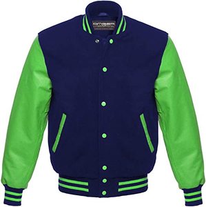 Veste en laine personnalisée de haute qualité pour hommes col montant et capuche motif Letterman brodé style High Street pour l'hiver - Product Image 1