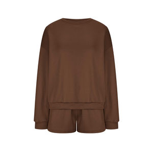 Conjunto de 2 piezas de calidad Premium para mujer, de algodón 100% Material, ligero, de secado rápido, transpirable, conjuntos para mujer, ropa de calle, logotipo personalizado - Product Image 5