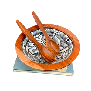 Utensilios de cocina para el hogar, cuenco para servir comida, vajilla redonda de tamaño mediano de la mejor calidad, cuenco de madera de Color marrón de la India - Product Image 1