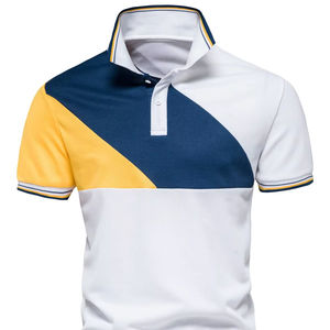 เสื้อยืดโปโลแขนสั้นสำหรับผู้ชายเสื้อโปโลลำลองปรับแต่งโลโก้ได้ - Product Image 1