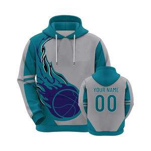 Sweat à capuche de basketball pour homme, logo personnalisé imprimé, respirant, séchage rapide, fabrication OEM directe, vente en gros de vêtements de sport, nom d'équipe personnalisé - Product Image 1