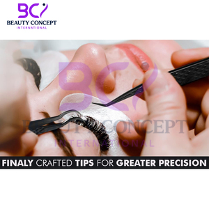 Custom Logo Plasma Black Curved Volume Eyelash Tweezer Set 45 90 Degree Volume Fiber Tip Lash Tweezers for Eyelash Extension - Product Image 4