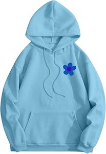 เสื้อสเวตเตอร์ถักทรงหลวมพิมพ์ลายสตรีทสไตล์ลำลองมีฮู้ดเปิดไหล่ตก - Product Image 3