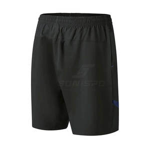 Meilleur prix Short de gym décontracté avec élastique taille moyenne Design de couleur unie durable Short de fitness respirant et écologique à porter facilement - Product Image 2