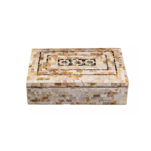 Plateau de service d'incrustation en nacre, plateau de laque pour la décoration de la maison plateau rond comme décor de Table basse - Product Image 3