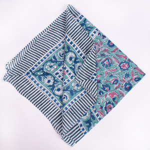 Bandana en coton imprimé floral personnalisé, léger, écologique, lavable, fournisseur en gros, promotionnel, respirant, carré - Product Image 3