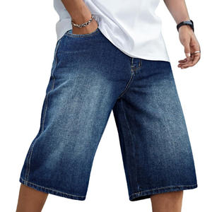 Pantalones cortos de mezclilla lavados con ácido para hombre personalizados, ajuste Vintage, logotipo Personal, etiqueta, bordado, impresión, OEM, ODM, suministro a granel - Product Image 1