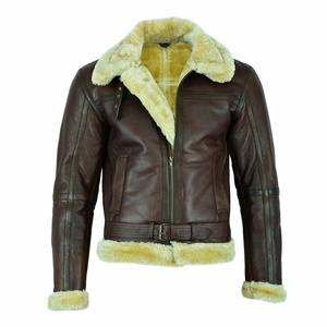Nueva chaqueta de piel sintética de piel de cabra para hombre de tendencia, chaqueta de cuero de tendencia de calidad superior de piel de cabra para hombre con estilo - Product Image 3
