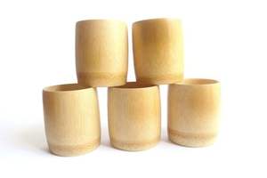 ถ้วยไม้ไผ่แบบใช้ซ้ําได้เป็นธรรมชาติและเป็นมิตรกับสิ่งแวดล้อม ซื้ออุปกรณ์เสริมถ้วยไม้ไผ่ บ้านและห้องครัว.. - Product Image 5