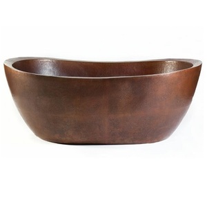 Bañera de cobre con acabado brillante, nuevo diseño, distribuidor de la India, Villa de lujo, bañera de cobre antiguo - Product Image 5