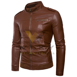 Chaqueta de Cuero Clásica para Hombre, Diseñada para la Moda, Material Duradero que Brinda Calidez y Comodidad, Ideal para Uso Diario - Product Image 2